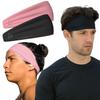 Temple Tape, Value 2-Pack, Mens Headband - Guys Sports Headbands Moisture Wicking Workout Sweatbands for Running, Cross Training, Skiing and Bike Helmet Friendly - 1-Black & 1-Pink Sweatband view 1