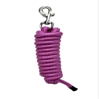AMAZING HORSE STUFF Nylon Braided 11" ft Long Lead Rope in Navy Blue Color (Pink, 11 ft)