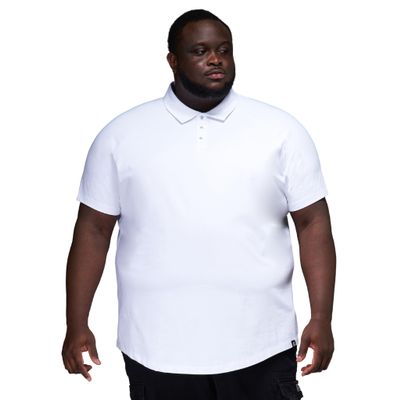 STRONGSIZE Mens Big & Tall Polo Shirt Premium Stretch Cotton Polo for Men with Metal Snap Buttons White 2XL