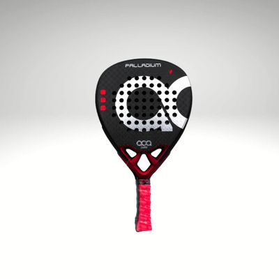 ACA Palladium Professional Padel Racket | Advanced Power & Precision | Red/Metal | 12K Carbon Faces | Diamond Shape | Black EVA Fusion Core