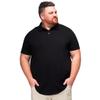 STRONGSIZE Mens Big & Tall Polo Shirt  Premium Stretch Cotton Polo for Men with Metal Snap Buttons Black 8XL view 1