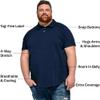 STRONGSIZE Mens Big & Tall Polo Shirt  Premium Stretch Cotton Polo for Men with Metal Snap Buttons Black 8XL view 2