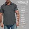 STRONGSIZE Mens Big & Tall Polo Shirt  Premium Stretch Cotton Polo for Men with Metal Snap Buttons Black 8XL view 4