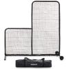 GoSports 7 ft x 7 ft PRO Baseball & Softball L Screen - Pitcher Protection Net with Wheels and Carrying Case view 1