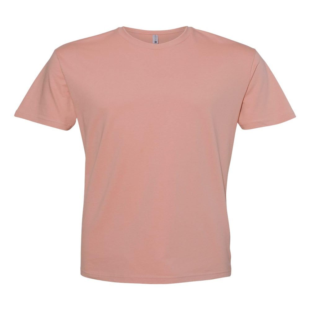 Next Level Apparel Mens Premium Fitted Short-Sleeve Crew T-Shirt Desert Pink(1pck) X-Small