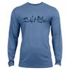 Salt Life Unisex Kids Unisex Kids Signature Icons Long Sleeve Performance Tee T-Shirt, Harbor Blue Heather, Small US view 1