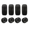 10" Yukon Matte Black Golf Cart Wheels and Tires Combo (20x10-10 Turf) Set of 4 view 2
