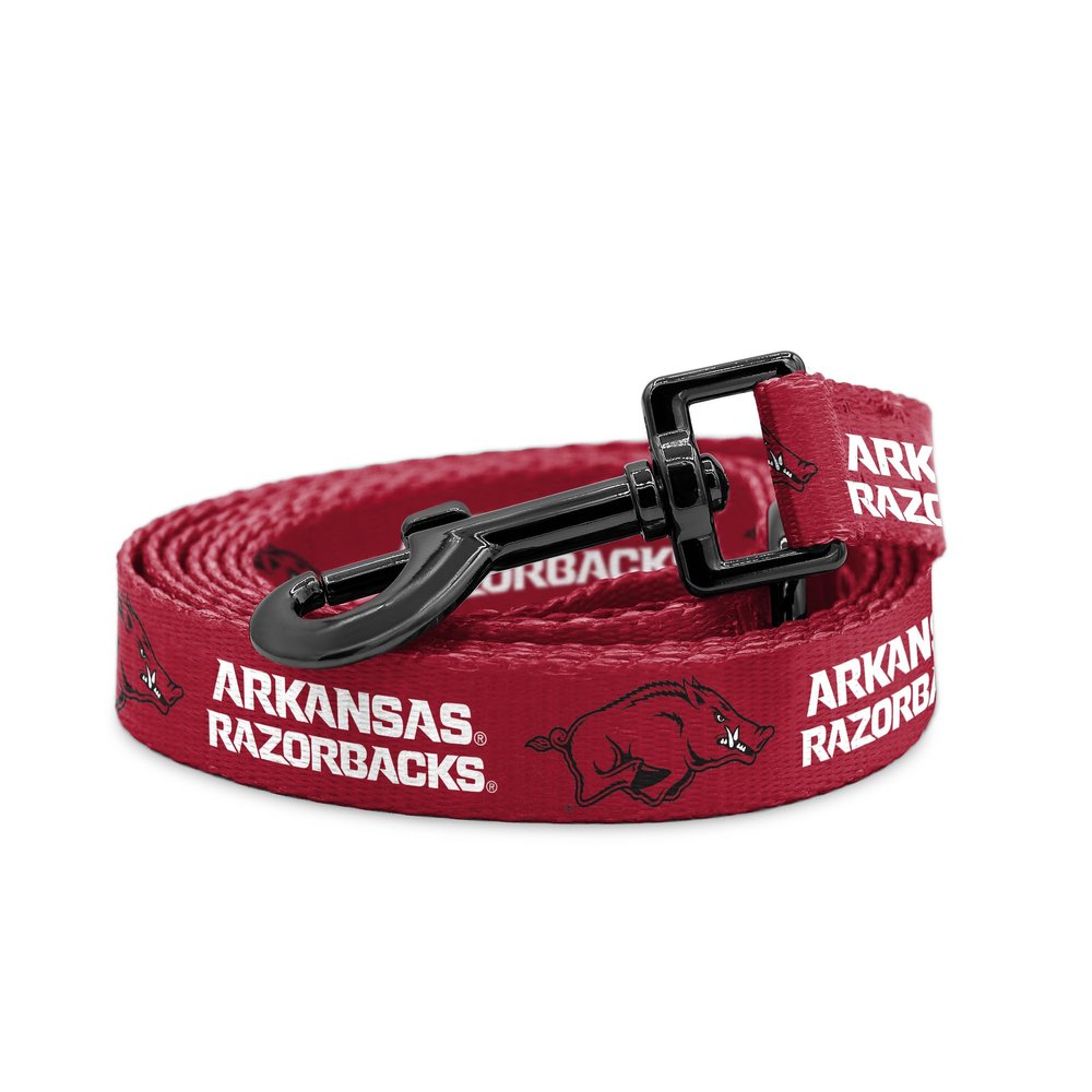 Arkansas Razorbacks Collars and Leashes | Officially Licensed | Fits All Pets! (6 Ft Leash)
