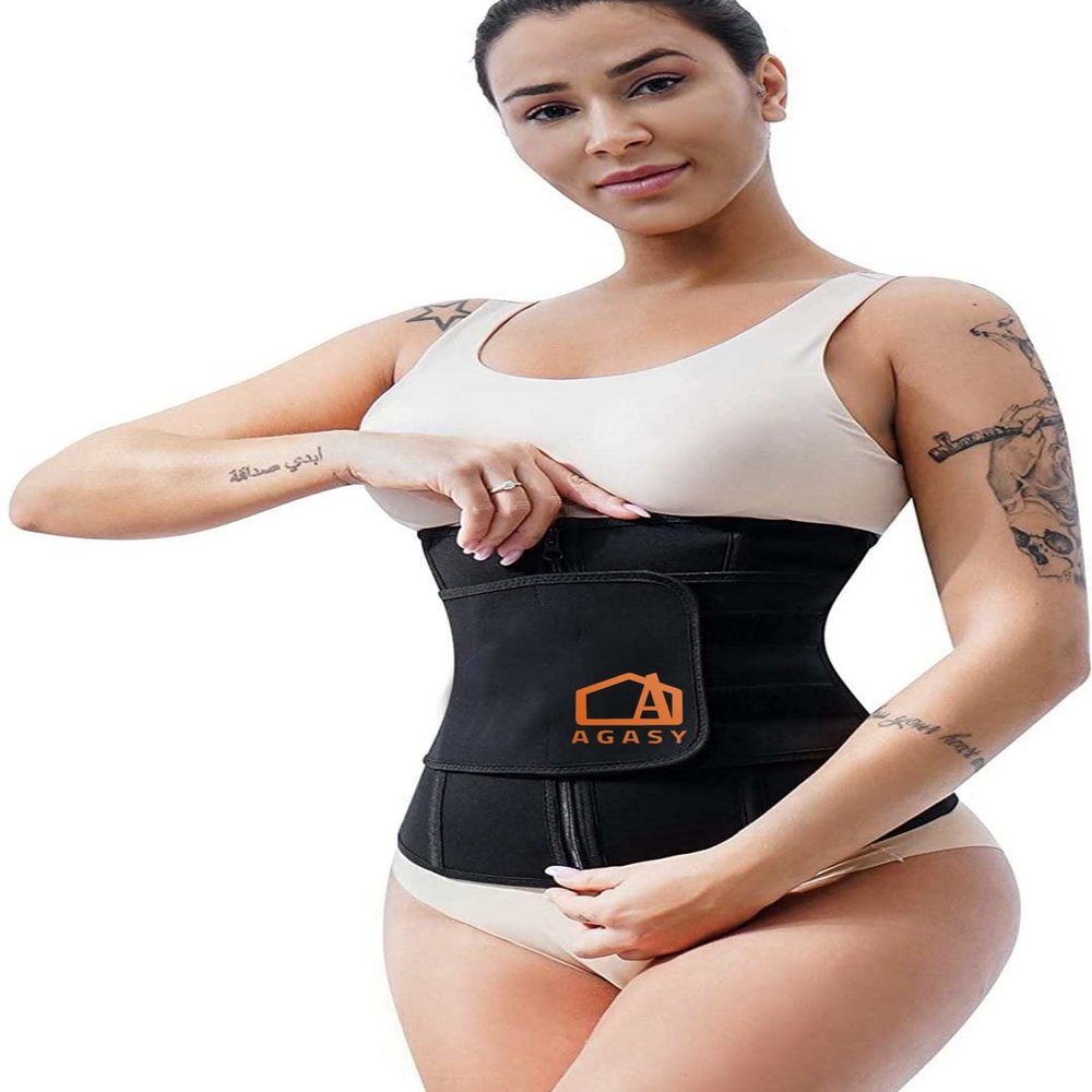 AGASY Waist Trainer, Black, Medium