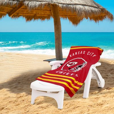 Northwest NFL Stripes Beach Towel, 30" x 60" Kansas City Chiefs