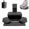Ungloo Floor Meditation Chair with Back Support | Posture Seat with Padded Leg Wedges, Foot Pad and Supportive Backrest | Portable Lightweight Meditation Floor Chair view 1