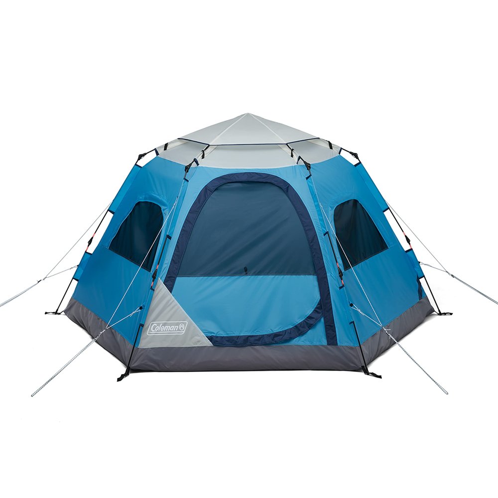 Coleman 4-Person Camping Tent, Pop-Up Camp Burst, Quick 45s Setup, with Dark Room Option, Waterproof, 360 Views, Resist Winds up to 35 mph