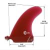 Culture Supply 4.5" Surfboard Center Fin - Converts 2+1 Setup into a Tri Fin Thruster (Translucent Blue) view 2