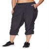 RBX Women's Plus Size Lightweight Woven Drawstring Capri Pant Dark Grey 3X view 3