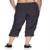 RBX Women's Plus Size Lightweight Woven Drawstring Capri Pant Dark Grey 1X view 2