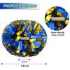 Lovecheer 2PCS Blue and Gold Pom Poms Cheerleading with Holographic Spots for Team Spirit Hockey Baseball Cheerleader Dance Adults Kids view 2