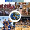 Lovecheer 2PCS Blue and Gold Pom Poms Cheerleading with Holographic Spots for Team Spirit Hockey Baseball Cheerleader Dance Adults Kids view 4
