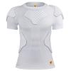 TUOY Men's Padded Compression Shirt Protective Shirt Rib Chest Protector for Football Paintball Baseball White view 1