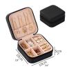 Small Jewelry Box, Travel Jewelry Case, Mini Jewelry Organizer Gift Box for Earring Necklace Ring PU Leather view 3