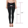 XUNRYAN Workout Flare Leggings with Pockets for Women Bootcut Yoga Pants High Waisted Jeggings Athletic Trousers Activewear Dark Black view 4