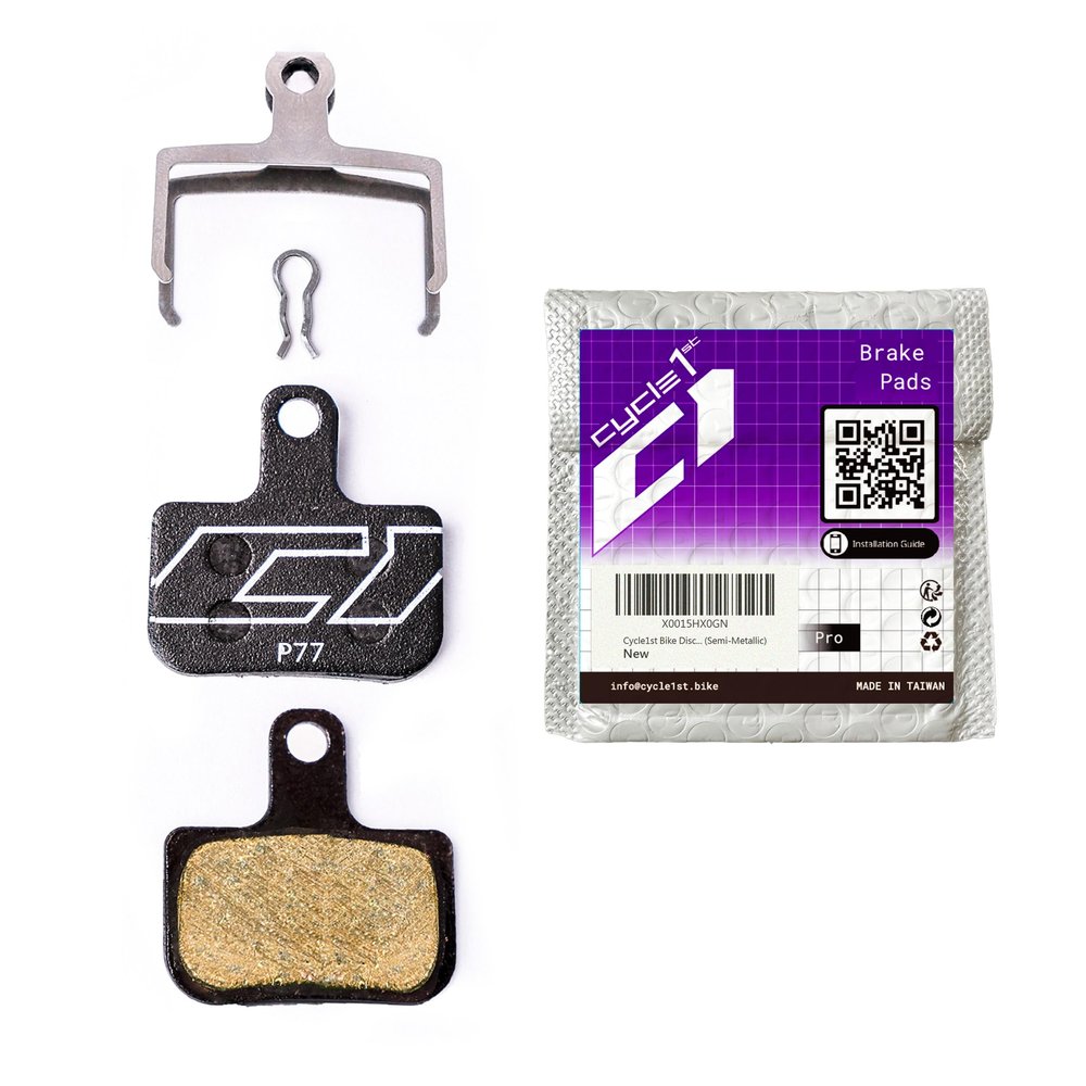 Cycle1st Bike Disc Brake Pads Compatible with SRAM 2-Piston Caliper: Level eTap AXS Red/Force/Rival AVID Elixir 9 7 5 3 1 R-Road/Gravel Bike 77 Parent OE Shape Semi-Metallic