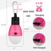EverBrite Rechargeable Camping Light,Portable Tent Lantern,3 Lighting Modes, Hanging Tent Light Bulbs with Clip Hook for Hiking, Fishing, Backpacking, Emergency and More-Pink view 2