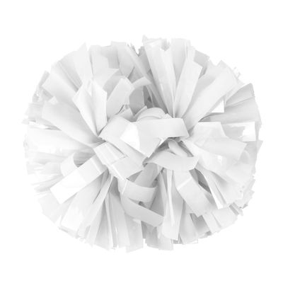 Lovecheer 2PCS White Cheerleading Pom Poms Plastic Pompoms with Baton Handle for Sports Team Spirit Party Cheering Gifts