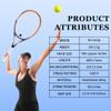 bo'weiqi 27" Adults Tennis Racket Set 2 Players Lightweight Durable Strings Tennis Racquets for Beginner/Intermediate Players Easy Carry(Blue and Orange) view 4