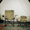 Captain Stag UC-1704 CS Charman Outdoor Chair, Lounge Chair, Drink Holder, Khaki view 2