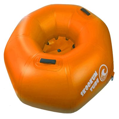 Lakesurf Skookum Tube - Ultra Rugged Snow Tube - Lightning Fast - River Raft Material and Construction - Tow Loop for Snowmobile - Ultimate River Tube in Summer (Orange)