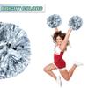 Lovecheer 2PCS Silver Pom Poms Cheerleading for Cheerleader Girls Sport Team Spirits Basketball Baseball Dance Performance New Year Birthday Gifts view 3