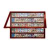 PENNZONI Baseball Card Display Case - Sports Card Display Frame Lockable - 50 Ungraded Cards Case with UV Protection, Card Display for Football & Basketball | Trading Card Display, Cherry view 2