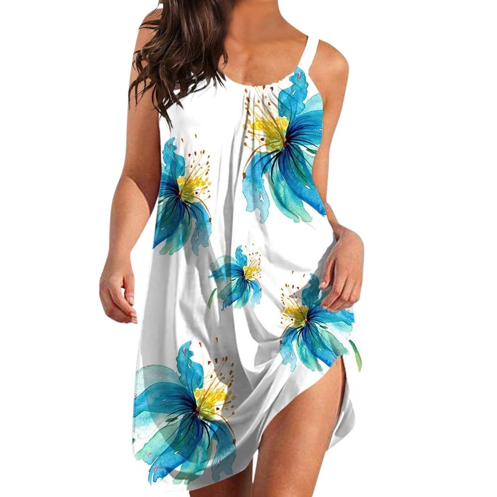 Beach Dresses for Women Spring Striped Print Cute Dress Cover Up Sundress Sleeveless Casual Boho Dress American Flag Patriotic Cute Dress Sundress Sleeveless Casual Boho Tank Dress