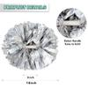 Lovecheer 2PCS Silver Cheerleader Pom Poms Holographic Pom Poms Cheerleading with Baton Handle for Sports Team Spirit Dance Adults view 2