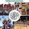 Lovecheer 2PCS Silver Cheerleader Pom Poms Holographic Pom Poms Cheerleading with Baton Handle for Sports Team Spirit Dance Adults view 4