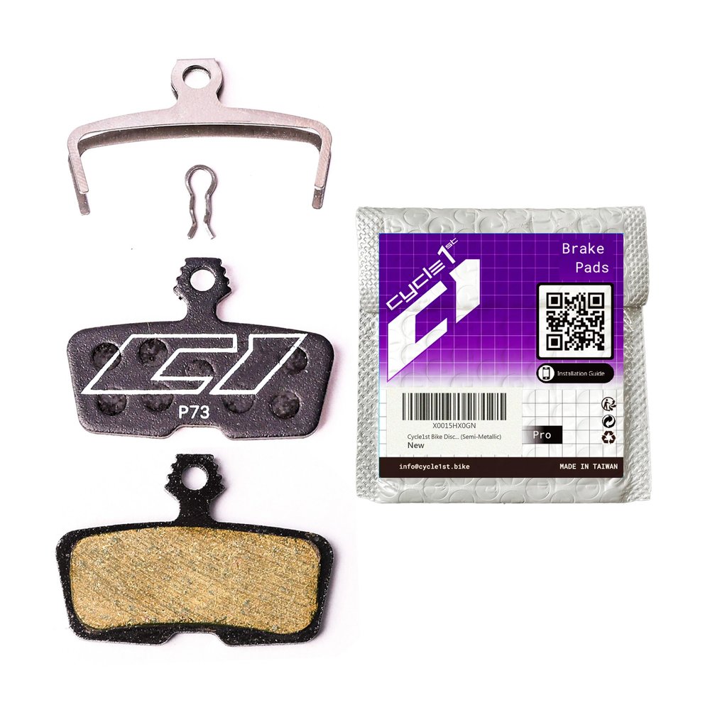 Cycle1st Bike Disc Brake Pads Compatible with SRAM 4-Piston Caliper: Code Stealth Code Motive DB G2 RE Guide RE - for Mountain Bikes/eMTB P73 Semi-Metallic (Semi-Metallic: 1 Pair)