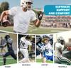 TUOY Men's Padded Compression Shirt Protective Shirt Rib Chest Protector for Football Paintball Baseball White view 2