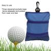 OUKENS Golf Tee Bag, 8 x 6.6in Cloth Tee Pouch Portable Zipper Multi Pocket Hand Bag with Clip Golf Accessory Pouch for Extra Storage (Blue) view 2