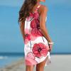 Beach Dresses for Women Spring Striped Print Cute Dress Cover Up Sundress Sleeveless Casual Boho Dress American Flag Patriotic Cute Dress Sundress Sleeveless Casual Boho Tank Dress view 3