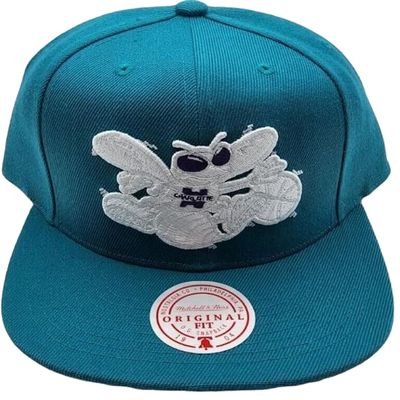 Mitchell & Ness HWC Adjustable Snapback Cap (Charlotte Hornets Popz Teal)