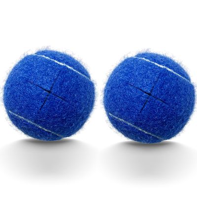 HPWFHPLF 2PCS Precut Tennis Balls for Walkers, Heavy Duty Long Lasting Glide Balls - Precut for Easy Installation, Universal Felt Pads for Walker Legs & Furniture, Floor Protectors (Navy)
