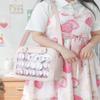 SMALLBLUER Purse and Backpack JK Uniform Messenger Bag Lolita Ita Handbag DIY Design Transparent Windows Shoulder Bag-Pink view 2