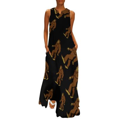 Bigfoot Women's Sleeveless Dresses Casual Maxi Long Dress Tank Dress Beach Dress 2XL