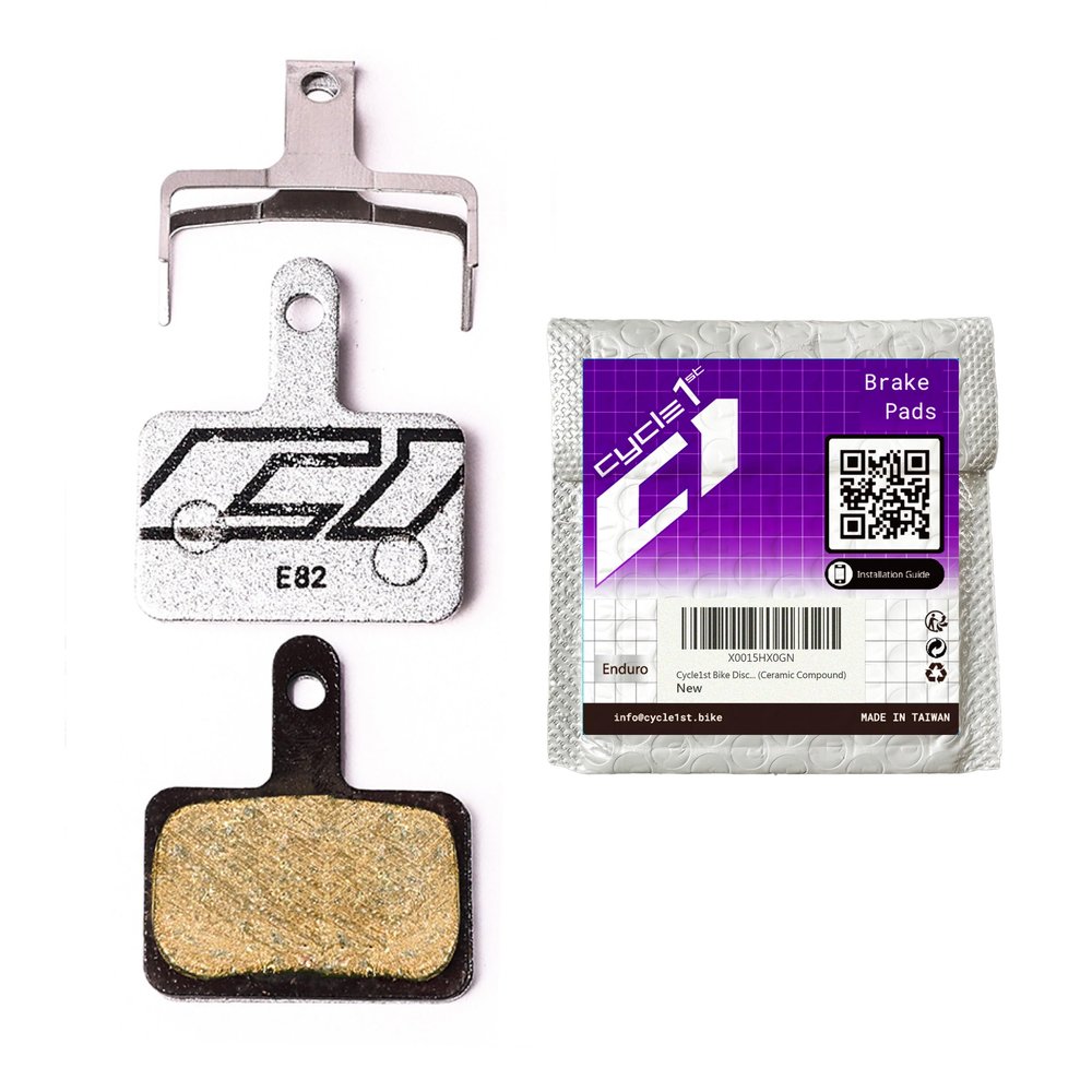 Cycle1st Bike Disc Brake Pads Compatible with/Replacement for Shimano 2-Piston Caliper: Deore LX Alivio Altus Tektro Orion Gemini TRP Hylex HYRD Spyke Dash-Mountain Bikes/MTB/eMTB 82(Ceramic Compound)