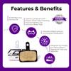 Cycle1st Bike Disc Brake Pads Compatible with/Replacement for Shimano 2-Piston Caliper: Deore LX Alivio Altus Tektro Orion Gemini TRP Hylex HYRD Spyke Dash-Mountain Bikes/MTB/eMTB 82(Ceramic Compound) view 2