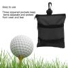 OUKENS Golf Tee Pouch with Clip, Golf Ball Bag Organizer, Waterproof Multi Pocket Golf Accessory Pouch for Tees Balls Valuables, Portable Zippered Golf Gear Storage Bag, Detachable Clip-On Hand Bag view 2