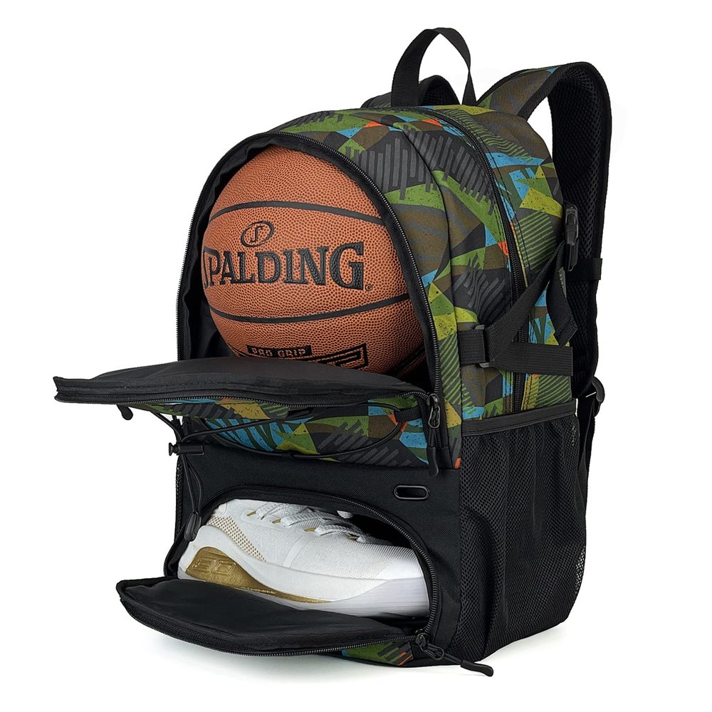 GRANDUP Basketball backpack with ball and shoes compartment Fit Volleyball, soccer, Swim, Gym, Travel, large capacity sports training equipment bags