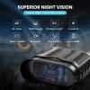 4K Digital Night Vision Goggles Binoculars for Total Darkness, Infrared Digital Night Vision, 32GB Memory Card for Photo and Video Storage, 3'' Large Screen Perfect for Hunting and Farm Monitoring view 2