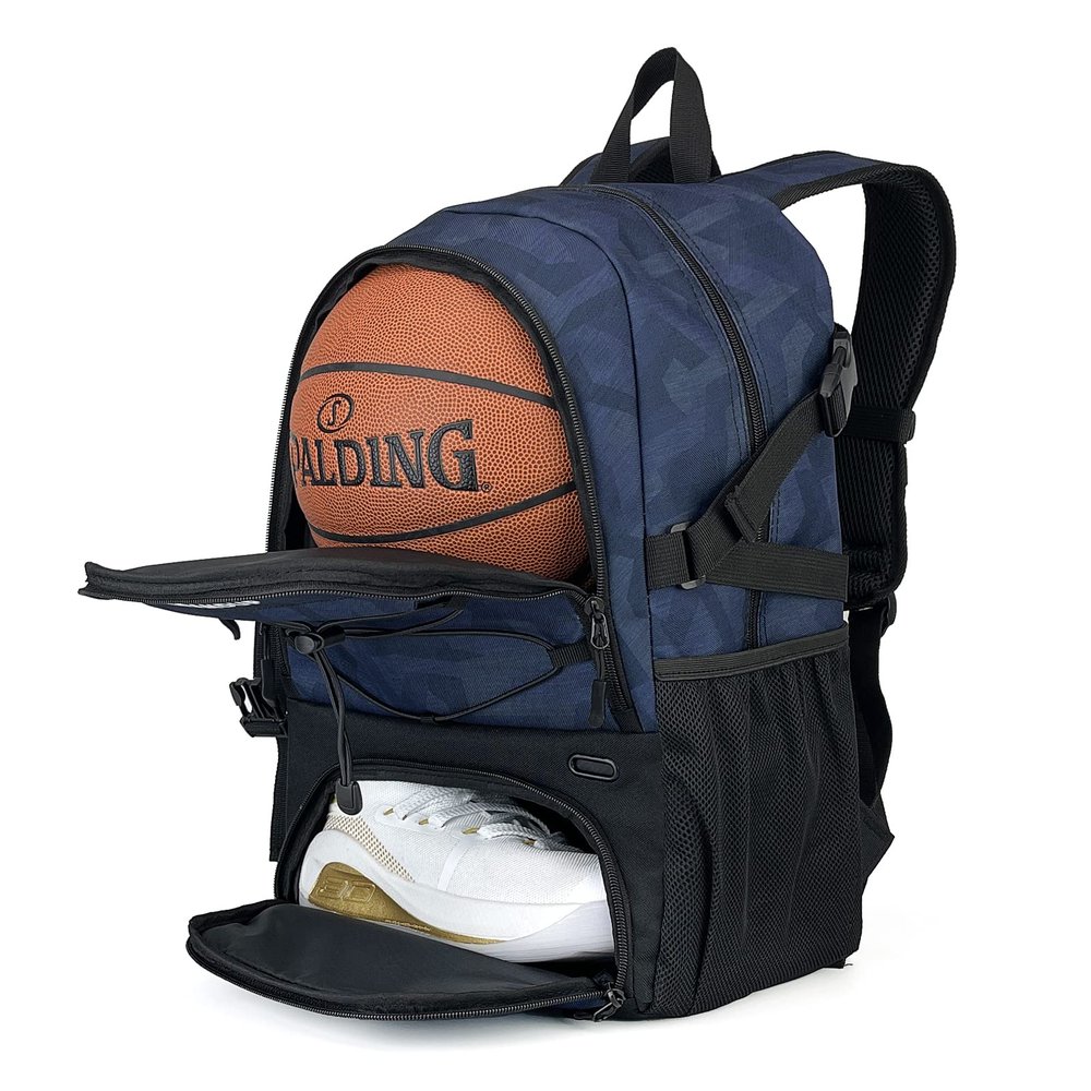 GRANDUP Basketball backpack with ball and shoes compartment Fit Volleyball, soccer, Swim, Gym, Travel, large capacity sports training equipment bags