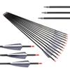 600-Spine Arrow 27-Inch Arrow Target Practice Arrow Hunting Arrow Carbon Arrows Compound Bow Recurve Bow Adult Youth Archery Indoor Outdoor Shooting Bullet Field Tip 24pc Style2 view 1